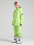 Gsou Snow Women's Green Dazzling Ski Suit