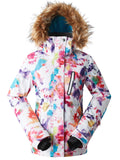 Gsou Snow Vestes de ski et de snowboard colorées hautement imperméables et coupe-vent pour femme