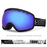 Gsou Snow Adult Blue Ski Goggles Outdoor Equipment Snow Protective Ski Goggles
