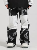 Gsou Snow Pantalon de ski à rayures multicolores pour hommes