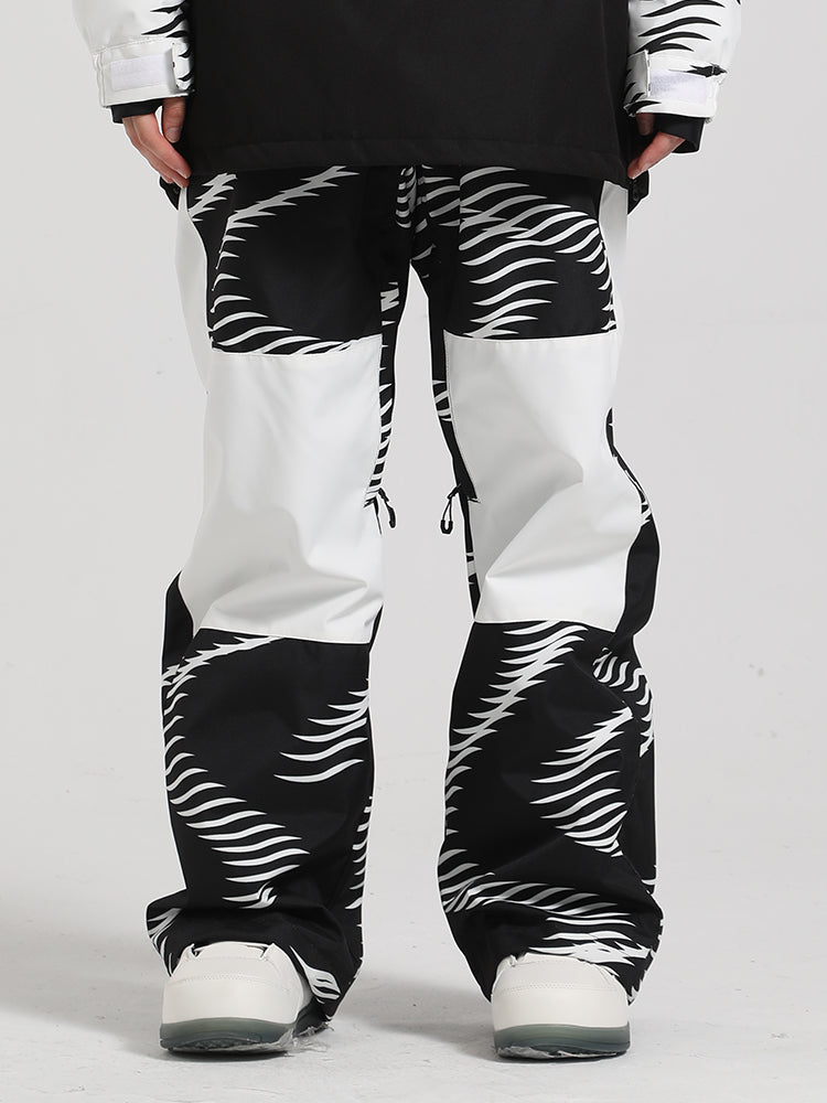 Gsou Snow Men's Multicolor Stripe Ski Pants