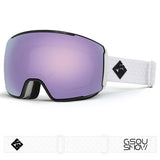 Gsou Snow Skibrille für Erwachsene, violett, rahmenlos, beschlagfrei, abnehmbare Linse