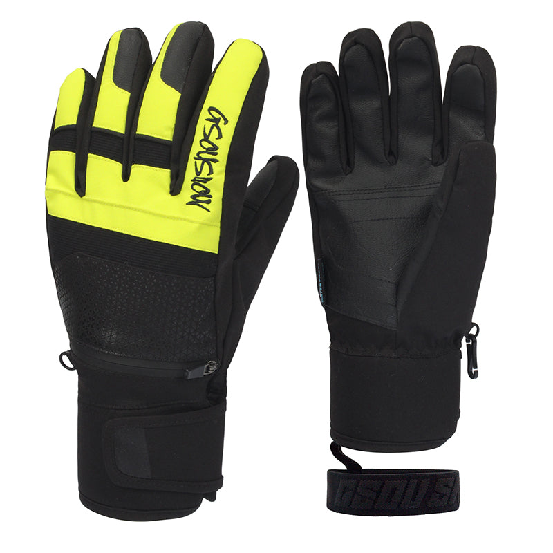 Gsou Snow Adult Unisex Multicolor Waterproof Wear-Resistant Five Finger Gloves
