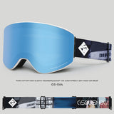 Gsou Snow Silberne zylindrische Skibrille für Erwachsene, beschlagfrei, austauschbare Linse, rahmenlose Schneebrille