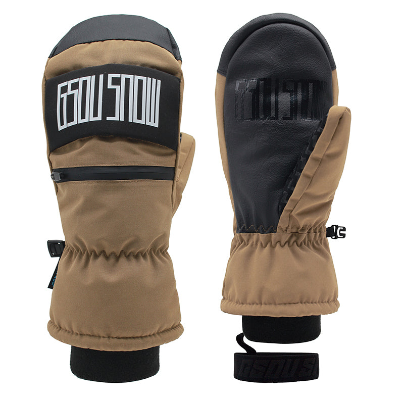 Gsou Snow Unisex-Fünf-Finger-Handschuhe mit mehrfarbiger Fleece-Innenseite für Erwachsene 
