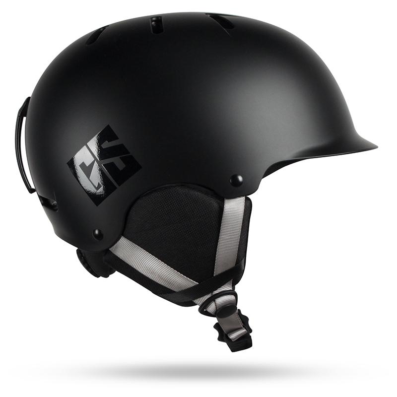 Gsou Snow Adult Black Lightweight Integrated Eps Ski Snowboard Helmet