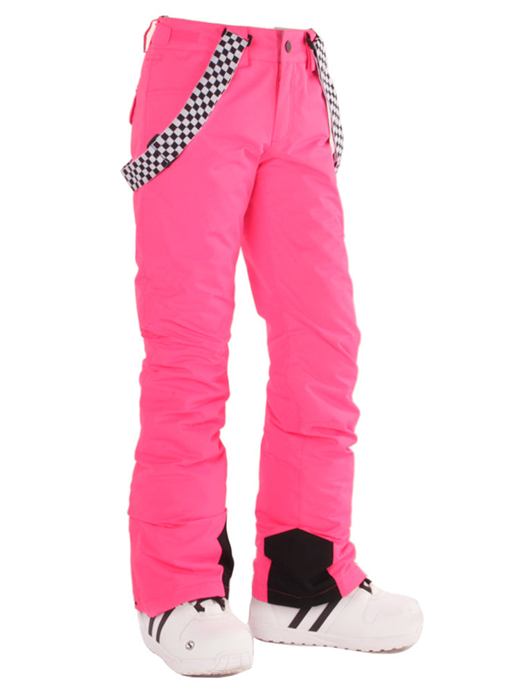 Gsou Snow Women's Highland Bib Snowboard & Ski Pink Pants