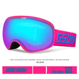 Gsou Snow Kid's Ski Goggles For Snowboard Snowmobile Skate Anti Fog Uv Protection Otg Over Glasses